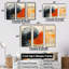 «Black and Orange Solar Eclipse», reproduction d'art murale abstraite-1075499986-1075499990