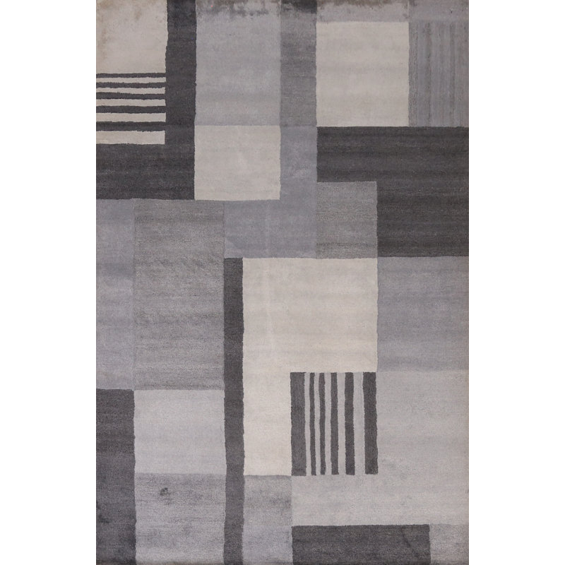 Gray Modern Indian Area Rug