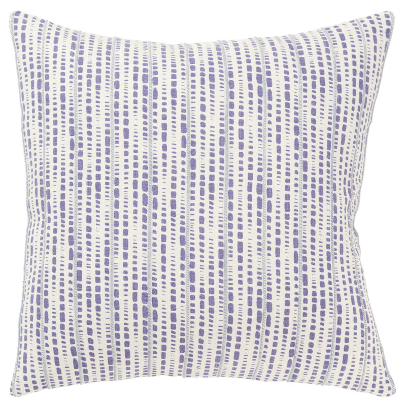 Coussin Fleurine, Ivoire / violet