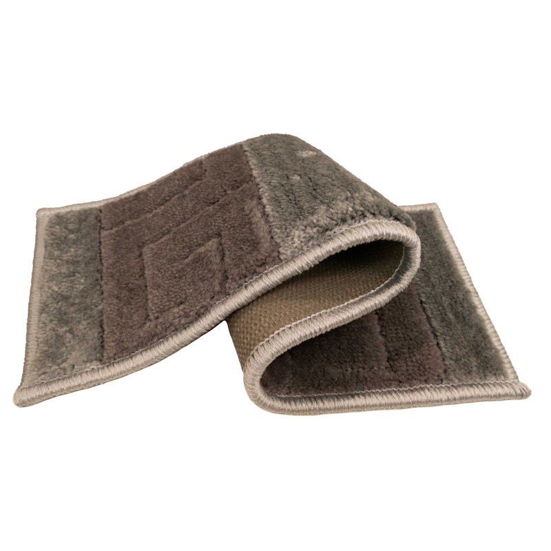 Tapis d'escalier Brendaliz, Rectangle 2 pi 2 po x 9,5 po, gris