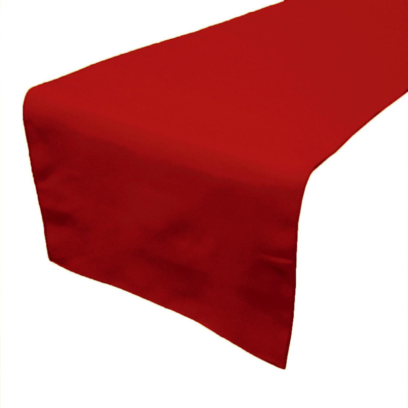 Ollig Rectangle Polyester Table Runnner, Red, 60" x 24" 