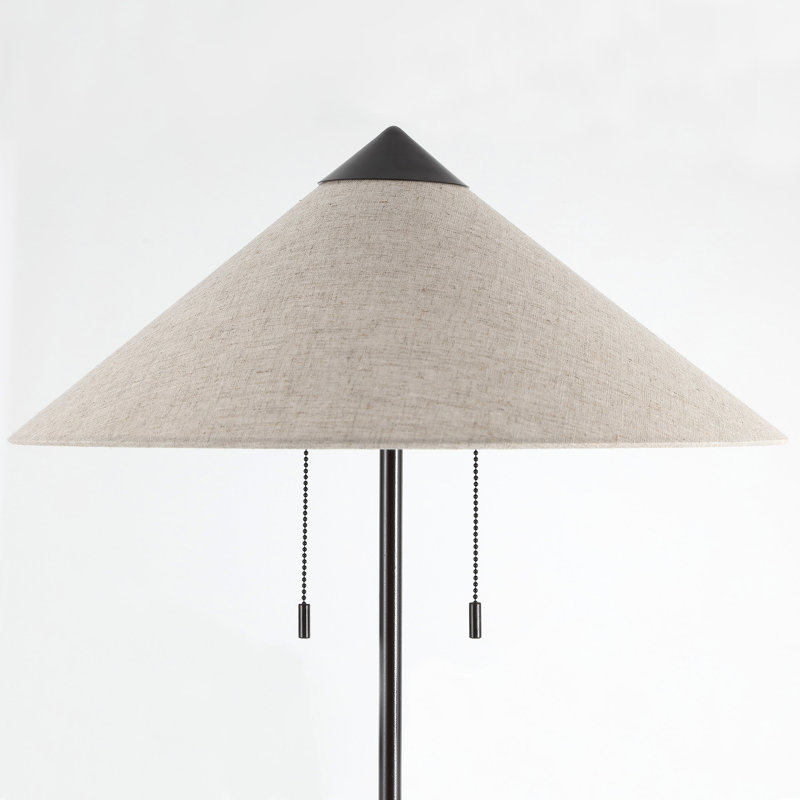 65.4" 2-Light Floor Lamp with Cone-Shaped Shade
