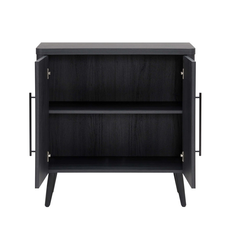 Console de rangement 31 po gris anthracite cannelé | Idée cadeau, Gris anthracite