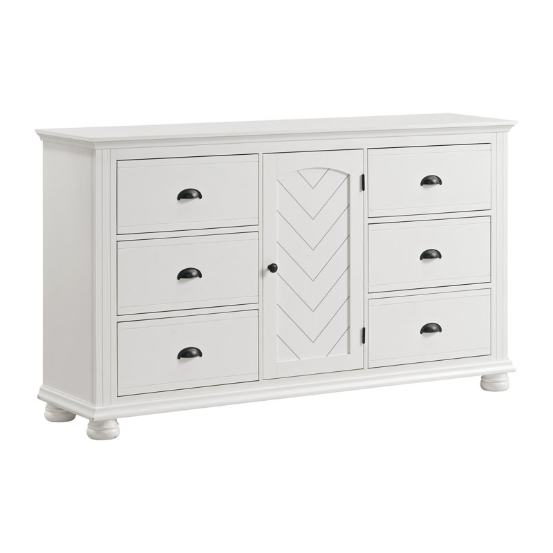 Schauer 6-Drawer Dresser in White
