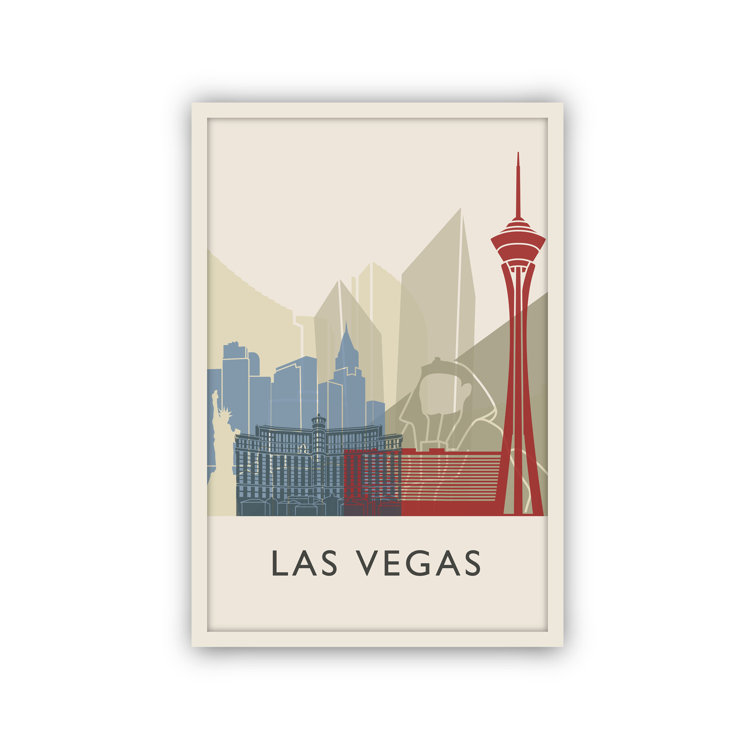 Trinx Las Vegas Modern Illustration US Cities Poster, Unframed