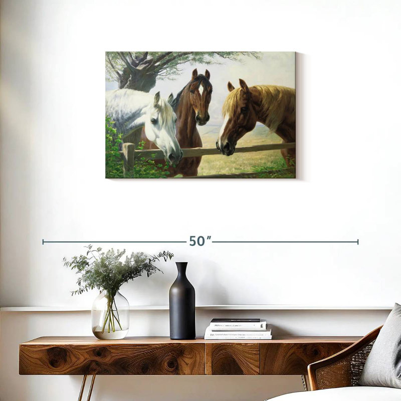 Old Friends Horses, 20" H x 30" W