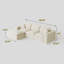 Canapé modulaire en tissu velours côtelé de 108 pouces à 3 places-1382852958