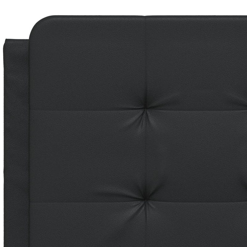 Structure de lit vidaXL sans matelas Zadar gris foncé 137 x 190 cm, Noir