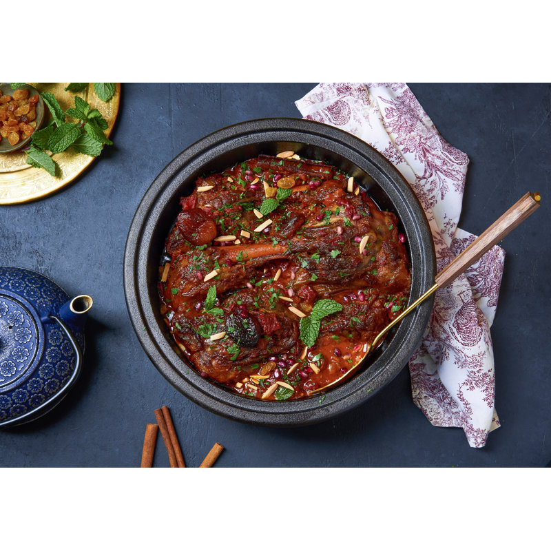 Tajine rond en fonte antiadhésive Kook, Brun