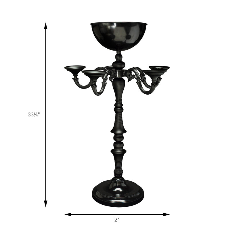 Décoration de la pièce maîtresse en métal Woolard, Noir
