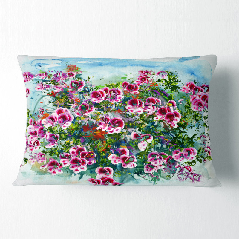 Floral Reversible Throw Pillow