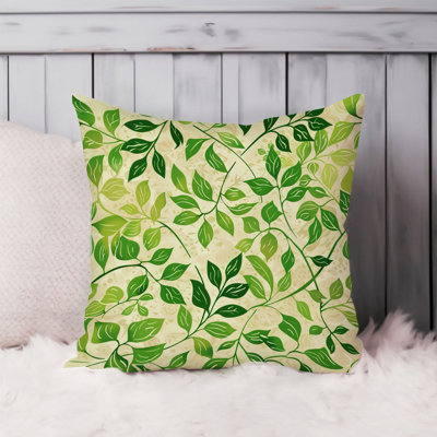 Botanical Green Botanical Plants Pattern I Plant Leaves Cottage & Cottagecore