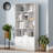 71" Tall Bookshelf With 10 Cubes And 3 Doors, 4-tier Bookshelf, Open Shelf Bookcase With Cabinet, Modern Cube Storage Organizer For Living Room, And Office, White-619078764