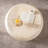 Round MgO Coffee Table with Faux Stone Design – Beige (No Assembly Required)