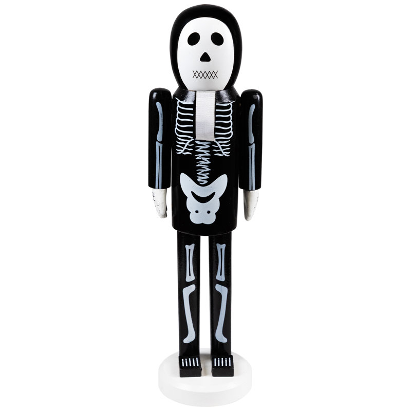 Casse-noisette 14 po noir et blanc Halloween