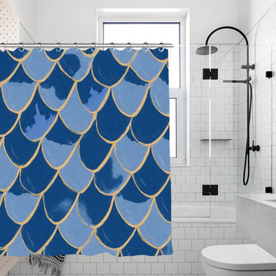 Rideaux de douche phare et mouettes, 71 x 71