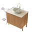 Meuble-lavabo simple avec plateau en pierre frittée