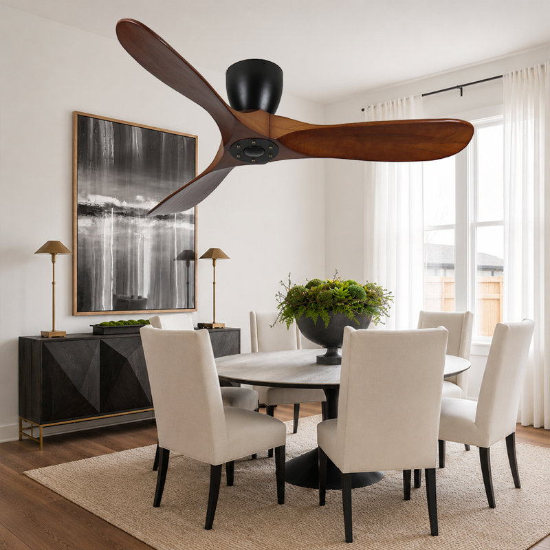 42-Inch Flush Mount Ceiling Fan Without Light