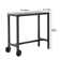 Arteta  39”/55"W X 37"H Rectangular Metal Outdoor Bar Table with Wheels