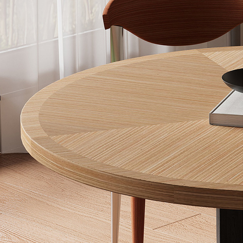 Table ronde durable, créative et multifonctionnelle, H 29,52 po x L 43,3 po x l 43,3 po, Brun