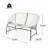 Compact Patio Sofas, Pe Rattan Iron Loveseat, Modern Patio Balcony