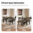 5-Piece Counter Height Dining Table Sets, Space-Saving Solid Wood Kitchen Dining Sets with 4 Slat Back Chairs-1209692333