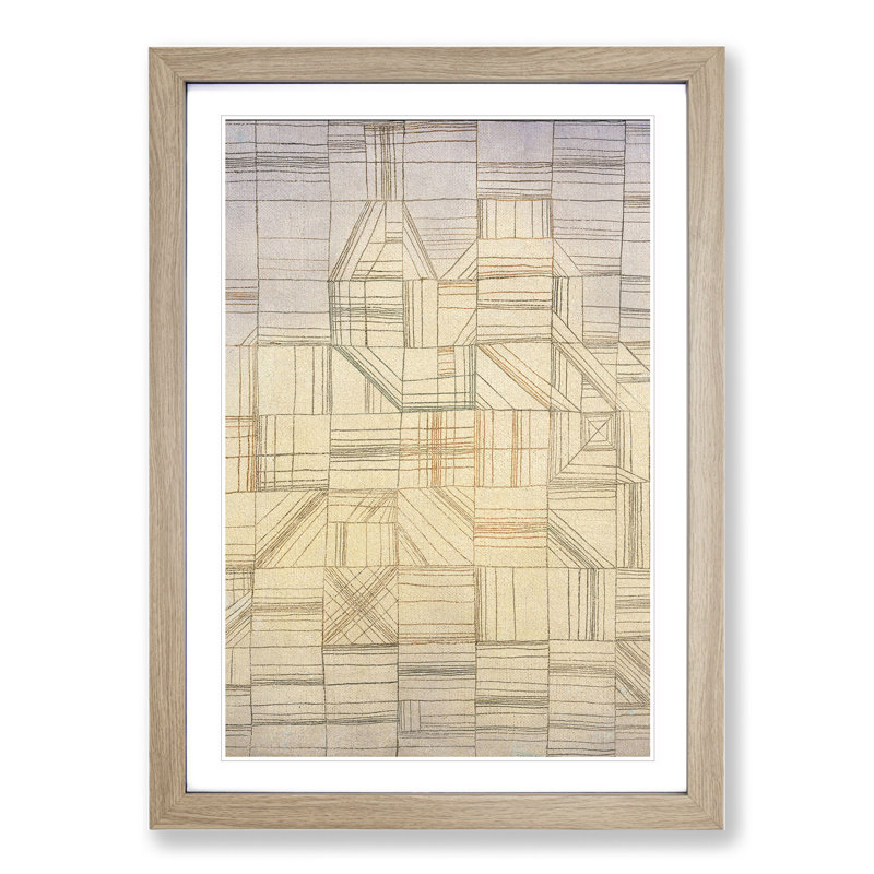 Variations by Paul Klee - Picture Frame Painting, Oak Framed, 48cm H x 36cm W x 2cm D