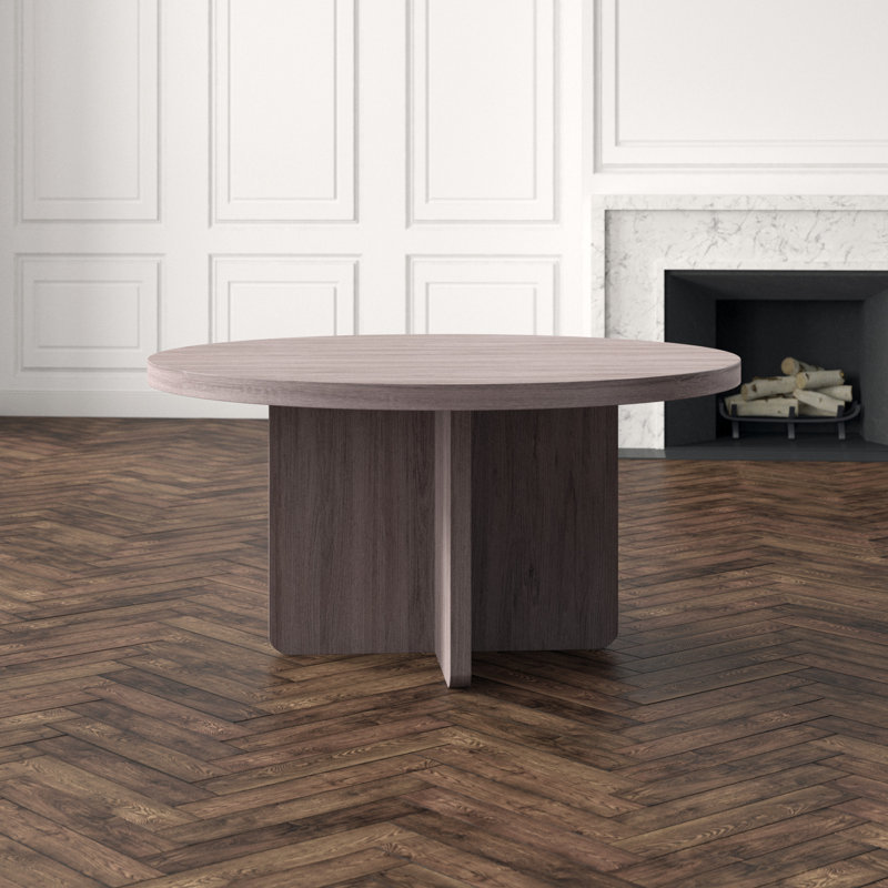 Axel Round Solid Wood Pedestal Dining Table