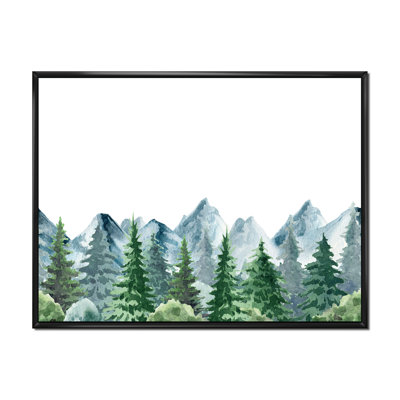 " Mountain Landscape With Fir Trees I " Color Photography Painting