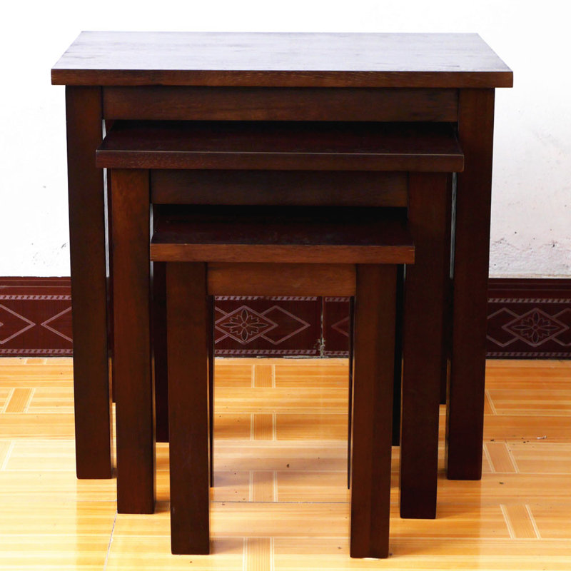 Salford Solid Wood Nesting Tables, Espresso