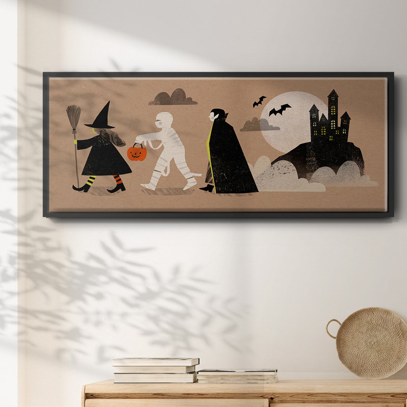 Graphic Halloween Collection D- Framed Canvas