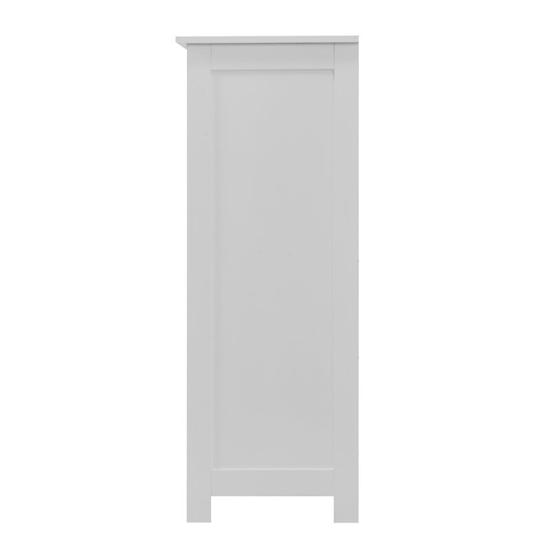 Space-saving White Bathroom Storage Cabinet, Mdf Freestanding Modern Design