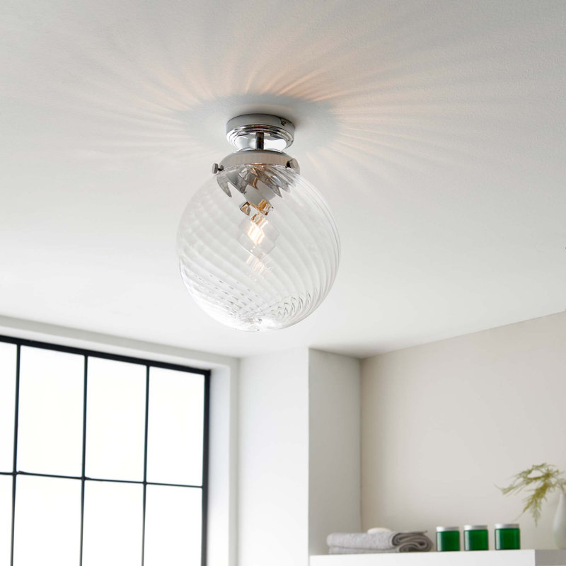 Waldport Glass Semi Flush Mount