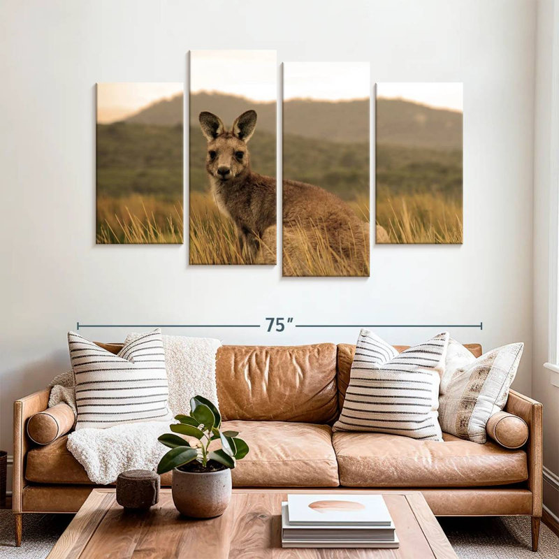 Brampt Wild Kangaroo, 42" H x 68" W