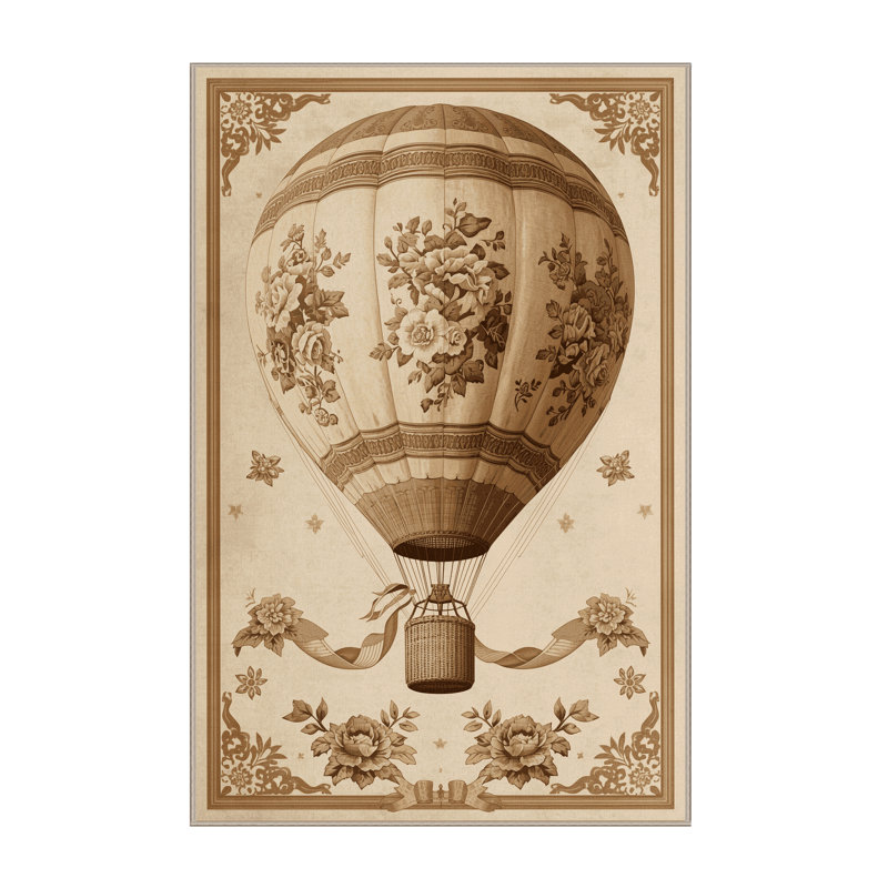 Tapis floral moelleux doux et classique Schroeder, 8 x 12