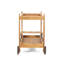 Chariot-bar mobile en bois et métal - noir, l 43,34 po x P 22,59 po, H 31,61 po