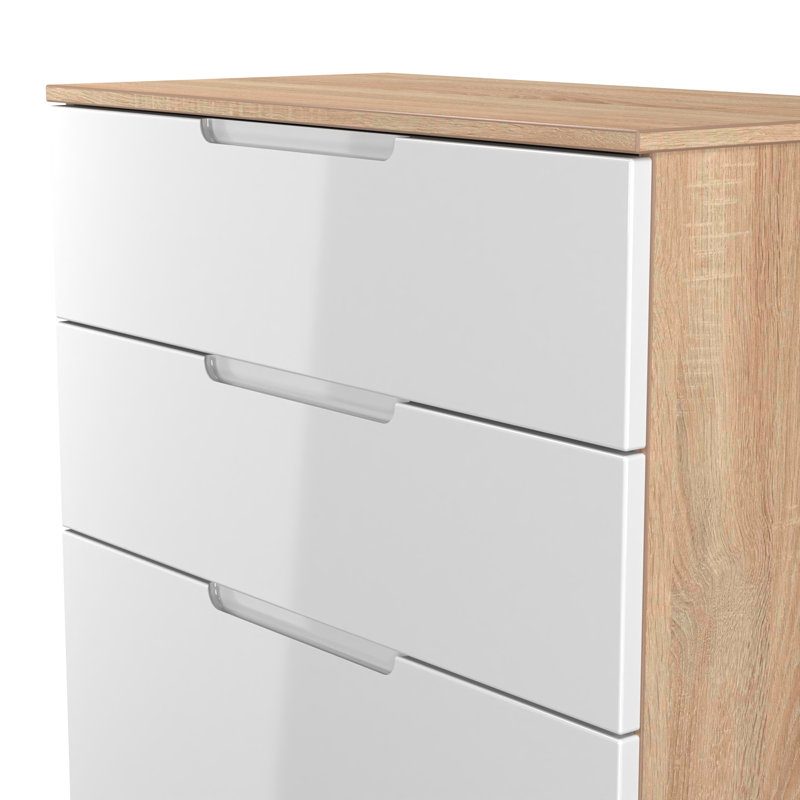 74cm W 4 - Drawer Chest of Drawers, White/Oak
