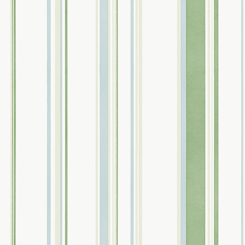 Smart 3 Stripes Casual Stripe Wallpaper Roll, Green