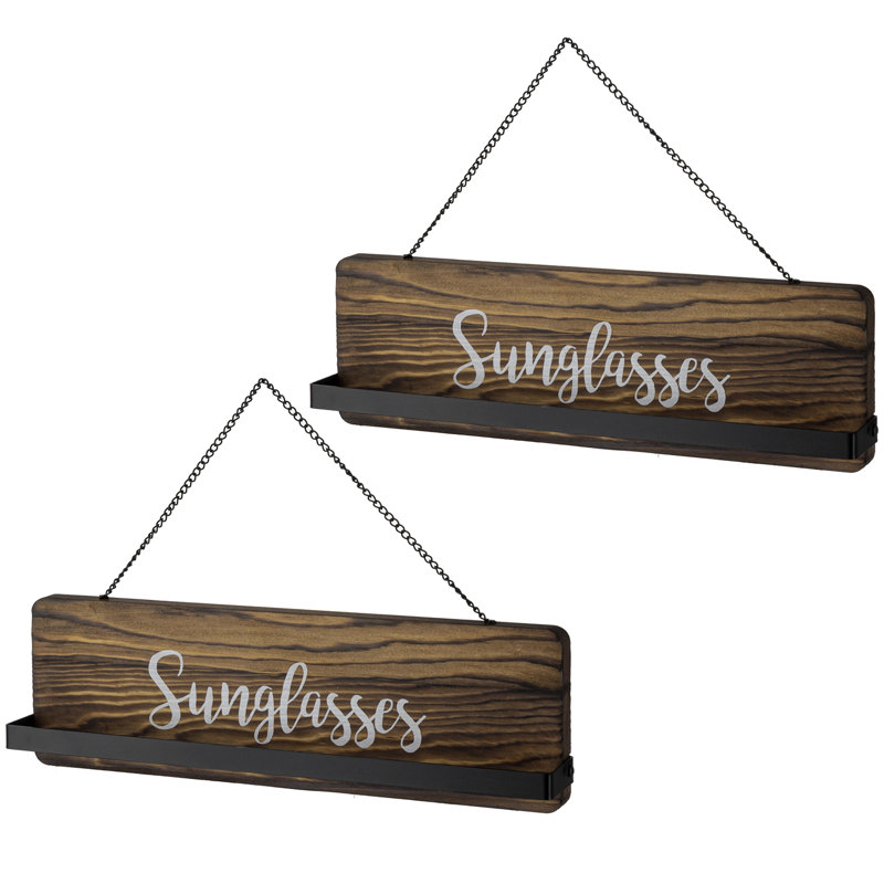 Hanging Sunglasses Wall Mounted Jewellery Holder, Brown/Black