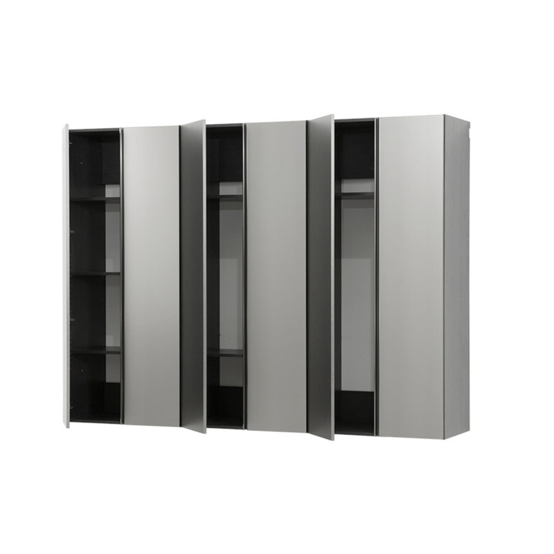 Armoire de garage Series - l 96 po x H 72 po x P 20 po. Gris métallique. Fermeture douce pour une utilisation silencieuse. Fixation murale pour économiser de l'espace au sol. Compartiments de rangement très profonds. Eau et chaleur. Surface de teinture à gratter.