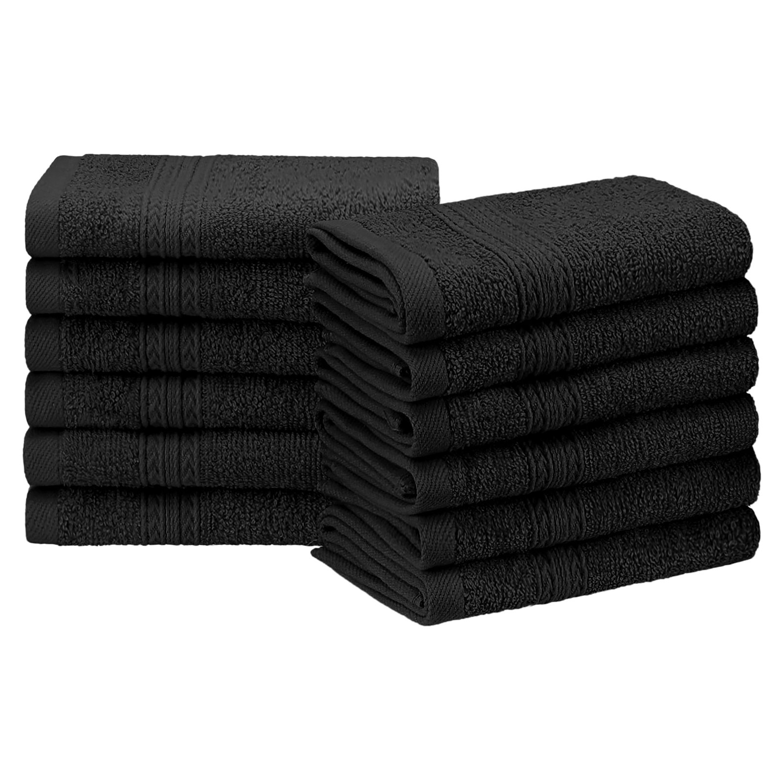 Simba Eco-Friendly Sustainable Cotton Washcloth Towel, Black