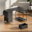 L-Shaped Computer Desk with Storage Bag & 3 Fabric Drawers, Modern Home Office Corner Desk with Storage Shelves, Space-Saving Workstation for Bedroom, Study & Small Spaces-1124808977-1124808981