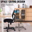 Petite chaise de bureau compacte sans accoudoirs - parfaite pour le bureau à domicile et le bureau d'étude, conception moderne peu encombrante-371844362-371844363