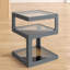 Earnestine Glass Top Frame End Table-29330256