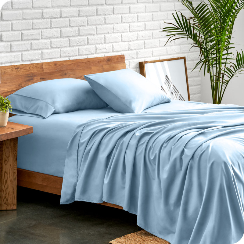 Bare Home Ultra-Soft Microfiber Sheet Set, Twin XL Sheet Set + 1 Fitted Sheet + 1 Pillowcase, Light Blue