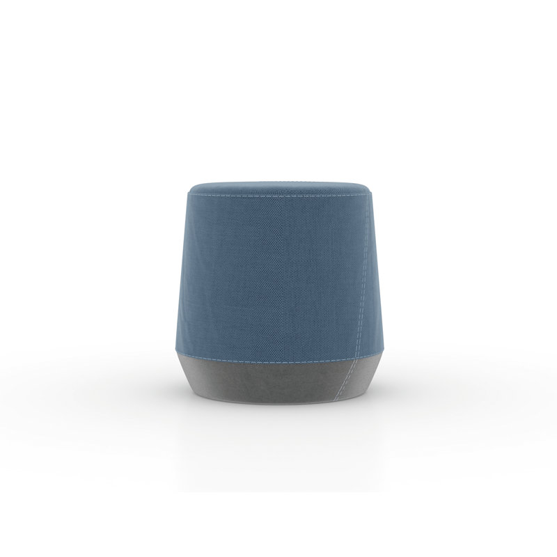 Pog II Solid Accent Stool with Sturdy Design, Durable Upholstery, Multiple Sizes, Navy