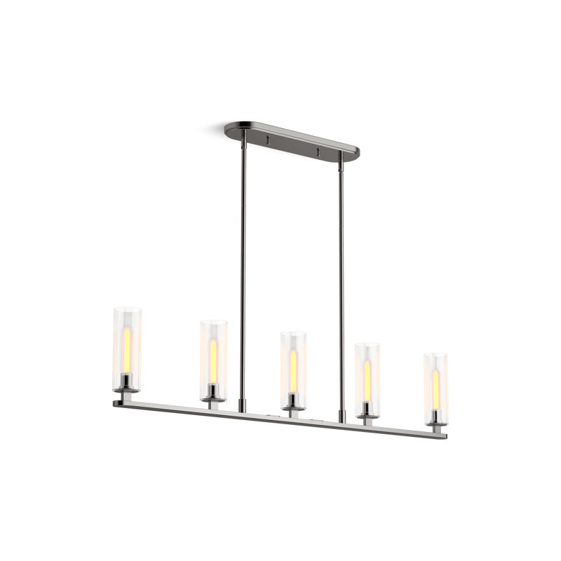 Crue 45 In. Linear Chandelier, Polished Chrome