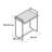 Rex Mirrored Glass Top End Table