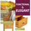 40cm W Rubberwood Bedside Table