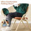 Chaise pliante au design élégant avec structure en bois massif et dossier et siège rembourrés capitonnés-2131068430